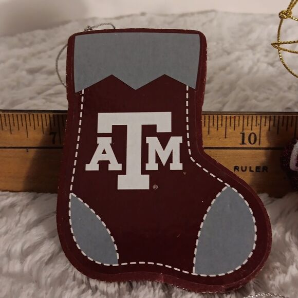 Four Texas A&M Christmas Ornaments - Picture 3 of 6